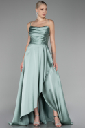 Minzgrün Abschlusskleid Satin Lang ABU4073