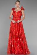 Abendkleid Lang Orange ABU4134