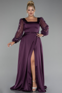 Abendkleid in Übergröße Lang Satin Violette ABU4124