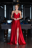 Abendkleid Lang Satin Rot ABU4133