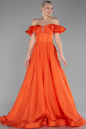 Orange Abendkleid Lang ABU3884