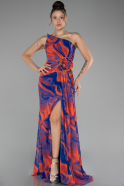 Abendkleid Lang Orange ABU4211