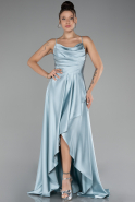 Minzgrün Abschlusskleid Satin Lang ABU3242