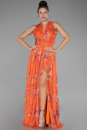 Abendkleid Lang Orange ABU4216