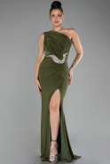 Khaki Abendkleid Lang ABU4116