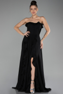 Abschlusskleid Lang Chiffon Schwarz ABU4214