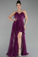 Abschlusskleid Lang Chiffon Pflaume ABU4248