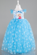 Abendkleid für Kinder Lang Blau ABU4237