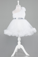 Abendkleid für Kinder Kurz Weiß ABK2141