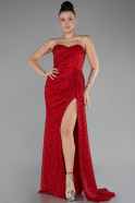 Rot Abendkleid Lang ABU4114