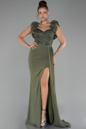 Abendkleid Lang Chiffon Khaki ABU4272