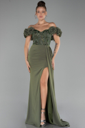 Abendkleid Lang Chiffon Khaki ABU4272