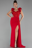 Abendkleid Lang Chiffon Rot ABU4272