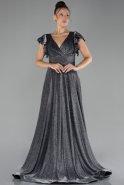 Abendkleid Lang Anthrazit ABU4301