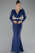 Abendkleid Lang Marineblau ABU4297