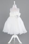 Abendkleid für Kinder Kurz Weiß ABK2158