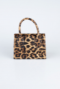 Abendtasche Leder Leopard KC165