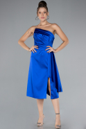 Partykleid Midi Satin Sächsischblau ABK2160