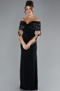 Abendkleid Lang Schwarz ABU4343