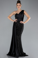 Abendkleid Lang Schwarz ABU4378