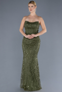 Abendkleid Lang Khaki ABU4563