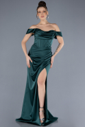 Abschlusskleid Lang Satin Smaragdgrün ABU4582