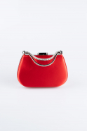 Abendtasche Satin Rot V746