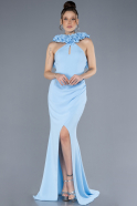 Abendkleid Lang Eisblau ABU4610