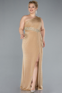 Abendkleid in Übergröße Lang Gold ABU4601