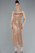 Partykleid Midi Gold ABK2258