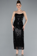 Partykleid Midi Schwarz ABK2258