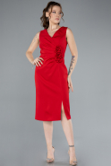 Abendkleid Midi Rot ABK2264