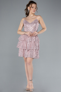 Partykleid Kurz Puder ABK2270