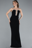 Abendkleid Lang Schwarz ABU4687