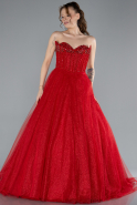 Abendkleid Lang Rot ABU4689