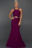 Langes Abendkleid Violett C7274