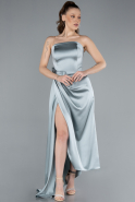 Abschlusskleid Midi Satin Minzgrün ABK2265