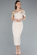 Partykleid Midi Beige ABK2279