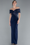 Standesamtkleid Lang Marineblau ABU4731