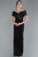 Standesamtkleid Lang Schwarz ABU4731