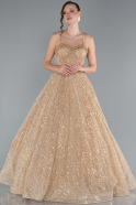 Gold Abendkleid Lang ABU3839