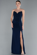 Abendkleid Lang Marineblau ABU4693