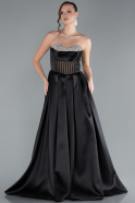 Abendkleid Lang Schwarz ABU4742