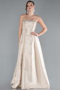 Abendkleid Lang Beige ABU4743