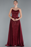 Abendkleid Lang Weinrot ABU4745