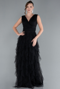 Abendkleid Lang Schwarz ABU4723