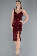 Partykleid Midi Weinrot ABK2286