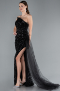 Abendkleid Lang Schwarz ABU4772