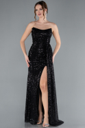 Abendkleid Lang Schwarz ABU4776