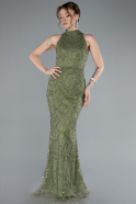 Abendkleid Lang Khaki ABU4791